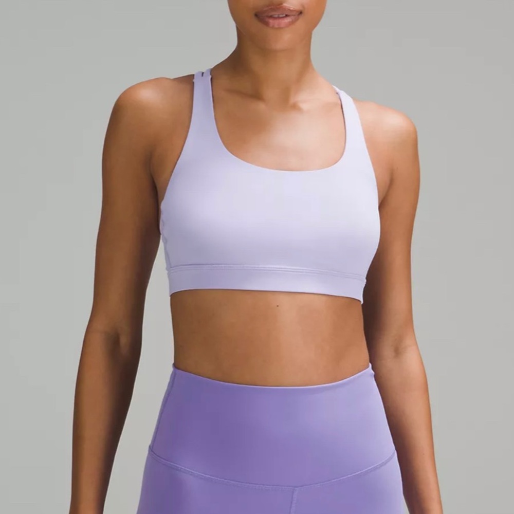 lululemon Energy Longline Bra LILAC PURPLE SIZE 2